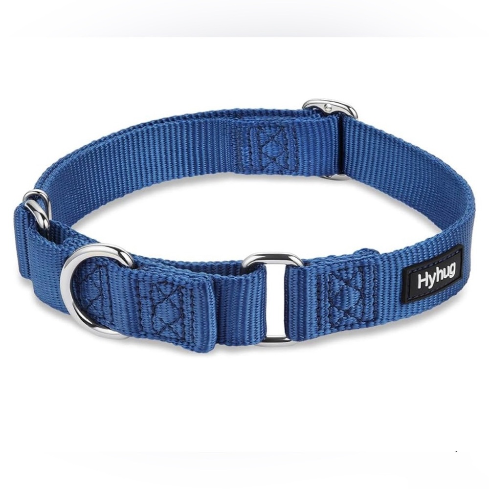 Navy Blue Martingale Dog Collar - Medium